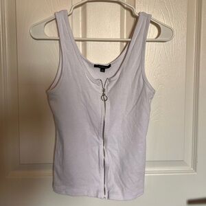 Zip up tank top